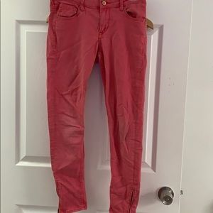 pink skinny jeans